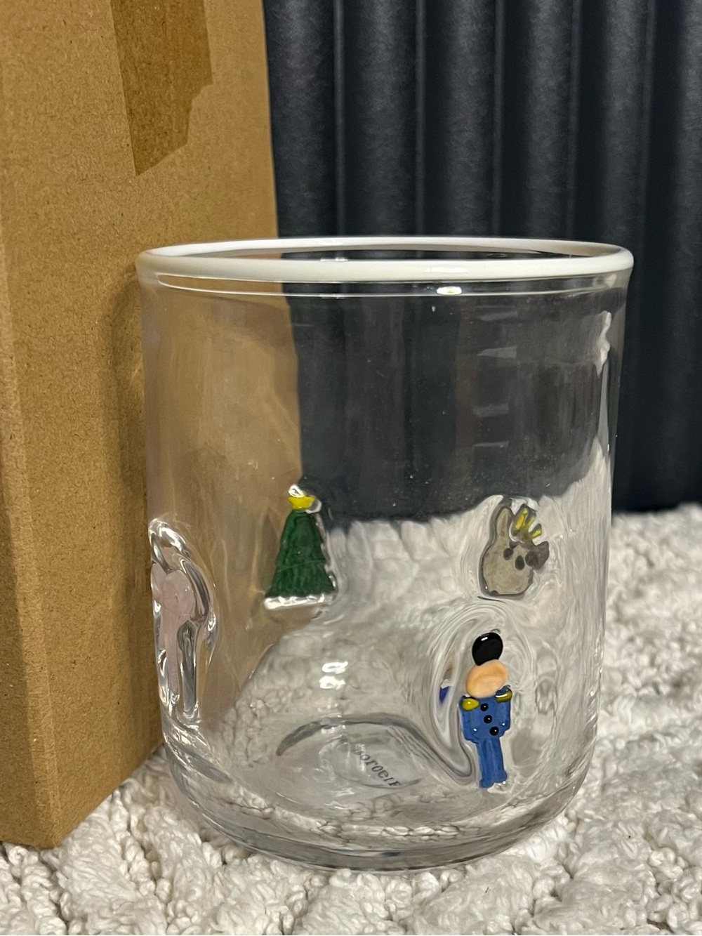 Anthropologie The Festive Icon Juice Glass Christmas Holiday Nutcracker